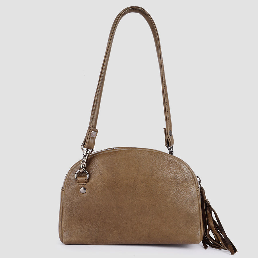 American Darling Small Cross body Bag Western Genuine Leather Handcrafted Purse with Fringes and YKK Zipper
