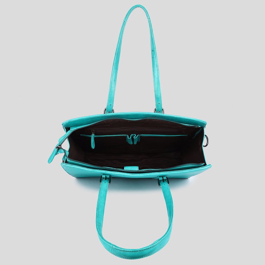 American Darling Tote Bag Western Genuine Leather Handcrafted Shoulder Purse with Adjustable Handles and YKK Zipper