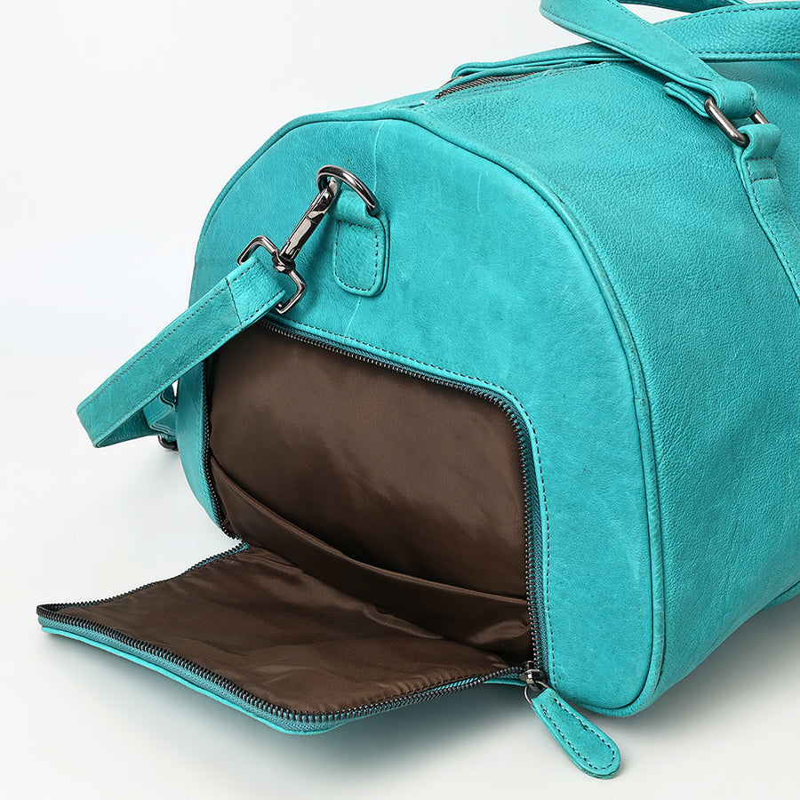 American Darling Duffel Western Genuine Leather Handcrafted Weekender Travel Bag with Detachable Shoulder Strap