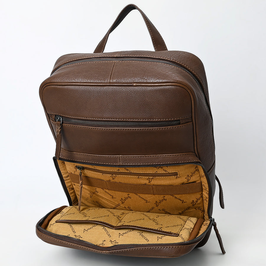 American Darling Backpack Western Genuine Leather Handcrafted Multi Pocket Rucksack Daypack with YKK Zipper