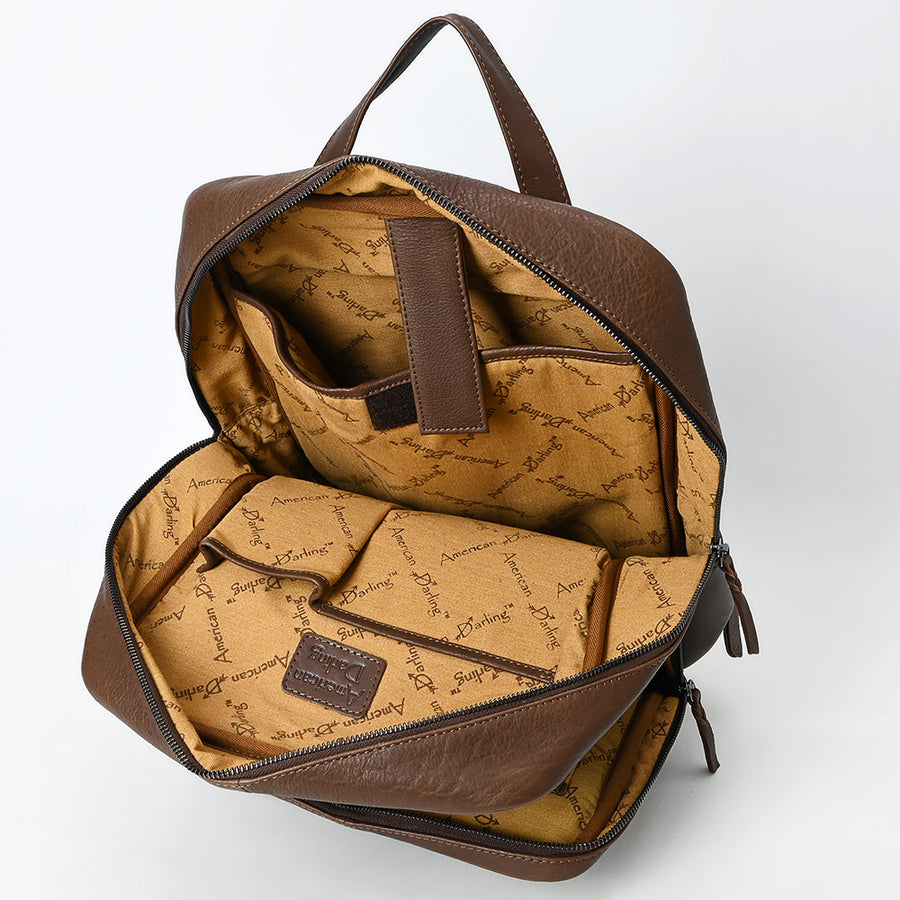 American Darling Backpack Western Genuine Leather Handcrafted Multi Pocket Rucksack Daypack with YKK Zipper