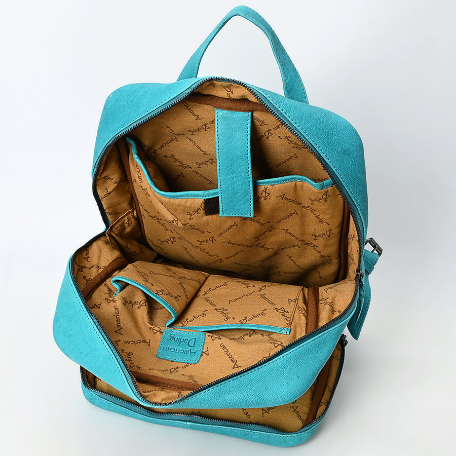 American Darling Backpack Western Genuine Leather Handcrafted Multi Pocket Rucksack Daypack with YKK Zipper