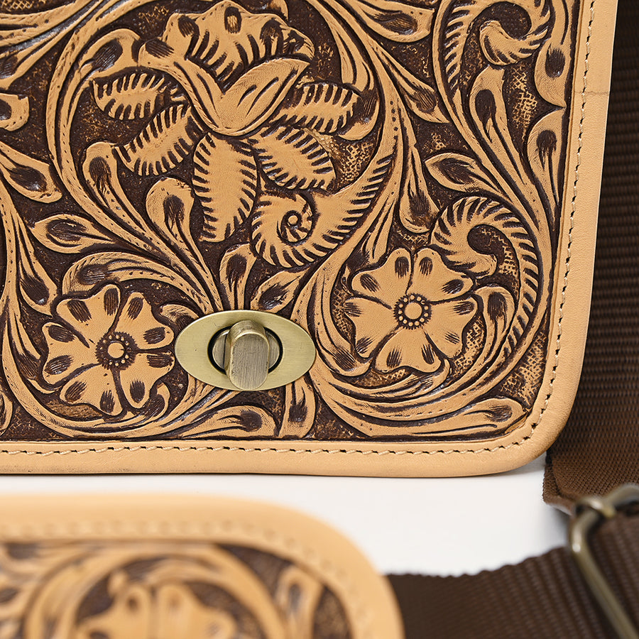 American Darling Messenger I Hand Tooled Genuine Leather Women Bag Western Handbag Purse