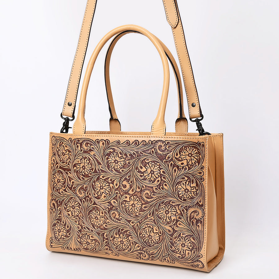 American Darling Tote Hand Tooled Genuine Leather Western Women Bag Handbag Purse | Travel Bags College Casual - Uhorse