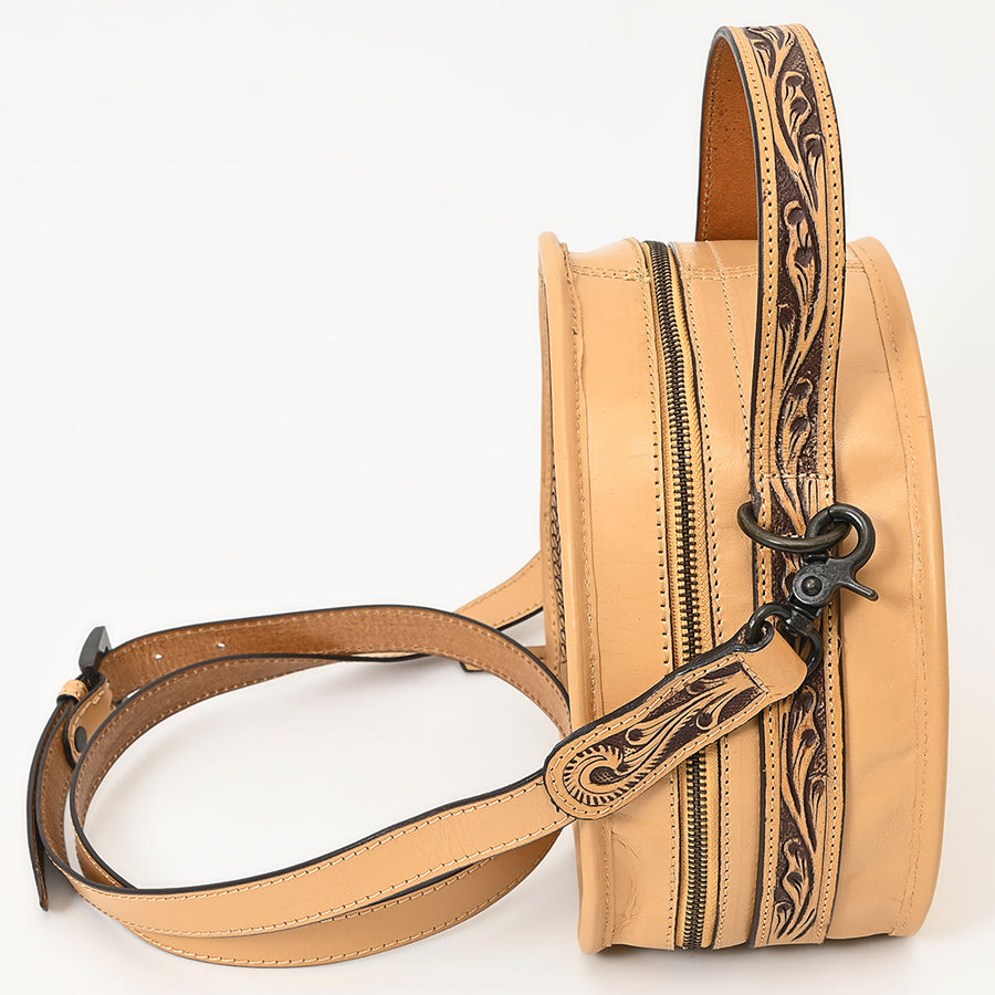American Darling Canteen Hand Tooled Genuine Leather Women's Bag Western Handbag Purse