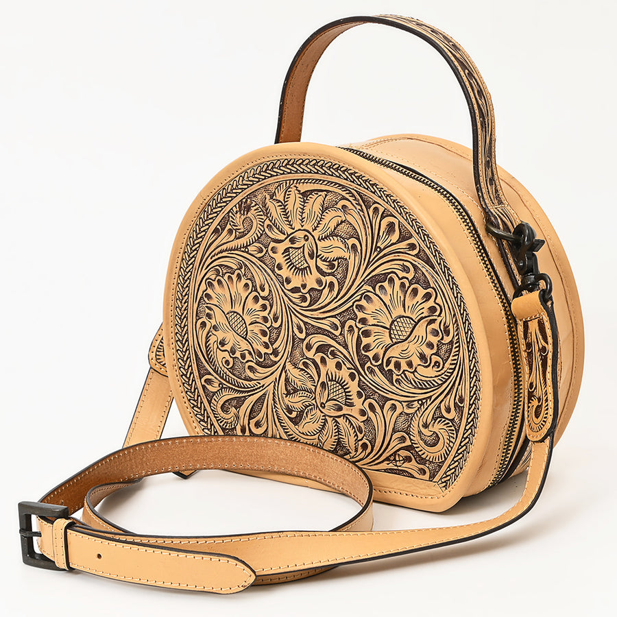 American Darling Canteen Hand Tooled Genuine Leather Women's Bag Western Handbag Purse - Uhorse