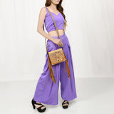 American Darling Small Crossbody Beautifully Hand Tooled Genuine Leather Women Bag Western Handbag Purse |