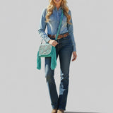 American Darling Small Crossbody Beautifully Hand Tooled Genuine Leather Women Bag Western Handbag Purse