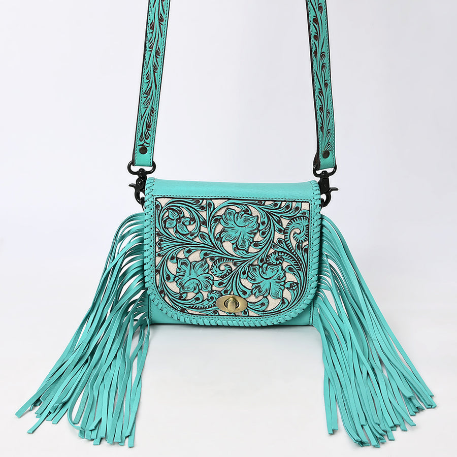 American Darling Small Crossbody Beautifully Hand Tooled Genuine Leather Women Bag Western Handbag Purse