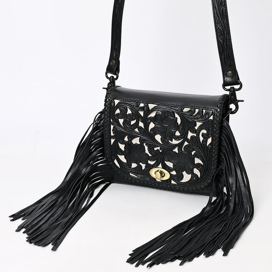 American Darling Small Crossbody Beautifully Hand Tooled Genuine Leather Women Bag Western Handbag Purse - Hilason