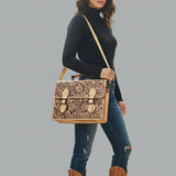 American Darling Briefcase Hand Tooled Genuine Leather women bag western handbag purse