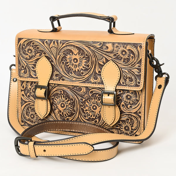 American Darling Briefcase Hand Tooled Genuine Leather women bag by Hilason – Cowboy and equestrian accessories