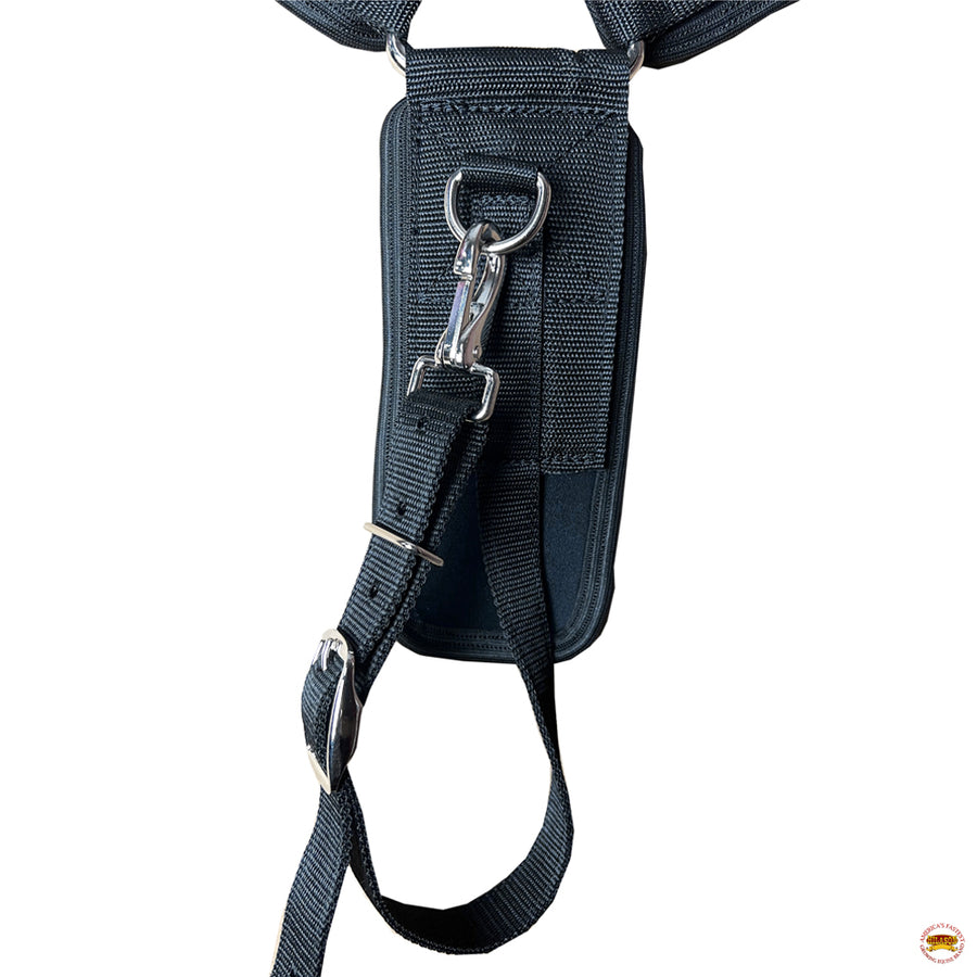 HILASON Western Horse Tack Neoprene Nylon Breast Collar Black |Nylon | Collars For Horses Set
