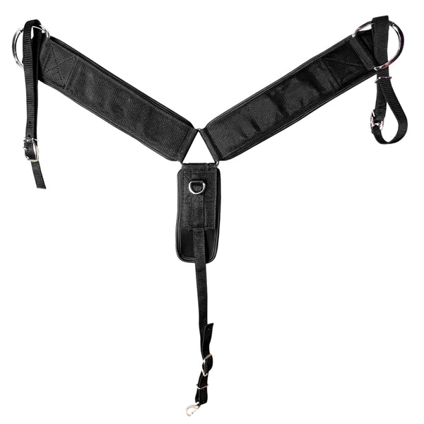 HILASON Western Horse Tack Neoprene Nylon Breast Collar Black - Uhorse