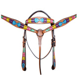 HILASON W. H. Genuine Leather Tk. Set Tan by Hilason – Cowboy and equestrian accessories