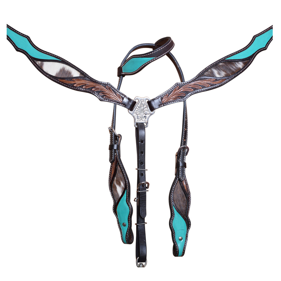 COMFYTACK W. H. Headstall Breast Collar Tk. Genuine American Leather – by Hilason – Cowboy and equestrian accessories