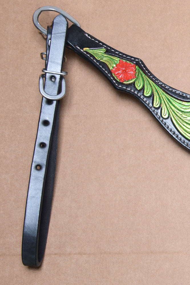 COMFYTACK Western Horse Hand Painted Headstall Breast Collar Tack Genuine Leather