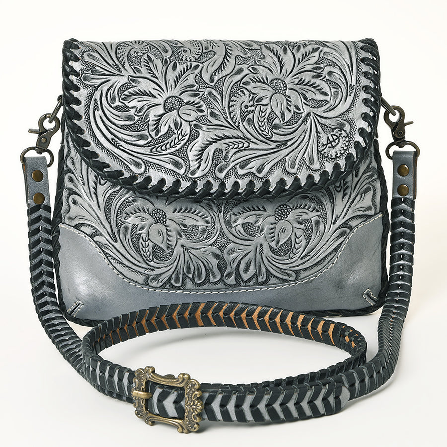 American Darling Western Leather Crossbody Bag – Handcrafted with Hand-Tooled Floral Carving, Genuine Leather, Durable and Stylish