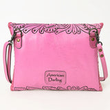 American Darling Envelope Hand Tooled Genuine Leather women bag western handbag purse