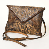 American Darling Envelope Hand Tooled Genuine Leather women bag western handbag purse