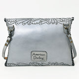 American Darling ADBG1109E Envelope Hand Tooled Genuine Leather Women Bag Western Handbag Purse