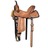 HILASON 15 In W. H. Saddle American Leather Trail Barrel Brown – by Hilason – Cowboy and equestrian accessories