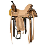 HILASON Western Horse Saddle American Leather Trail Barrel Brown | Horse Saddle | Western Saddle | Barrel Saddle