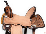 HILASON Western Horse Saddle American Leather Trail Barrel Brown