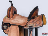 HILASON Western Horse Saddle American Leather Trail Barrel Brown