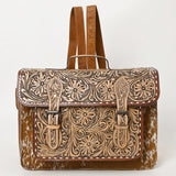 American Darling ADBG1426 Briefcase Hand Tooled Hair On Genuine Leather women bag western handbag purse