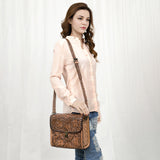 American Darling ADBG1428 Briefcase Hand Tooled Genuine Leather women bag western handbag purse