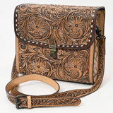 American Darling ADBG1428 Briefcase Hand Tooled Genuine Leather women bag western handbag purse