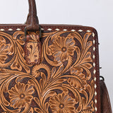American Darling Hand-Tooled Genuine Leather Tote Bag – Floral Carved Western Design with Spacious Interior – Premium Artisan Craftsmanship