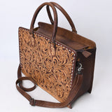 American Darling Hand-Tooled Genuine Leather Tote Bag – Floral Carved Western Design with Spacious Interior – Premium Artisan Craftsmanship