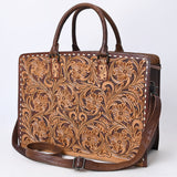 American Darling Hand-Tooled Genuine Leather Tote Bag – Floral Carved Western Design with Spacious Interior – Premium Artisan Craftsmanship