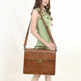 American Darling ADBG1430 Cross Body Crocodile Embossed Genuine Leather women bag western handbag purse