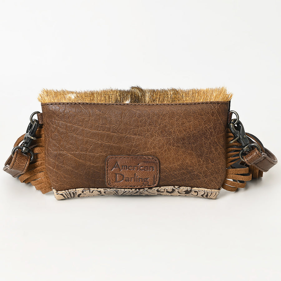 American Darling Hair-On Cowhide Genuine Leather Crossbody Bag – Western Fringe Design with Secure Storage – Premium Artisan Craftsmanship