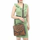 American Darling Briefcase Hand Tooled Genuine Leather Women Bag Western Handbag Purse |