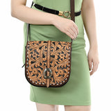 American Darling Adbga532 Bucket Hand Tooled Genuine Leather Women Bag Western Handbag Purse