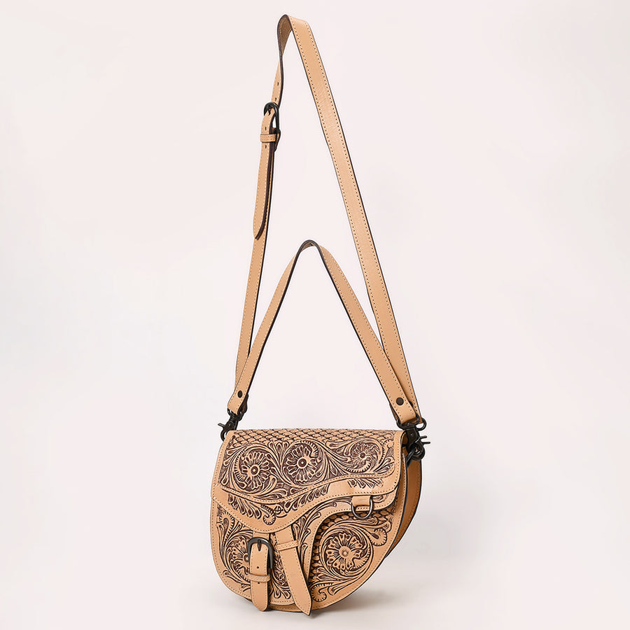 American Darling Cross Body I Hand Tooled Genuine Leather Women Bag Western Handbag Purse - Hilason