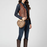 American Darling Cross Body Hand Tooled Genuine Leather Women Bag Western Handbag Purse