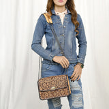 American Darling Small Crossbody Beautifully Hand Tooled Genuine Leather Women Bag Western Handbag Purse|