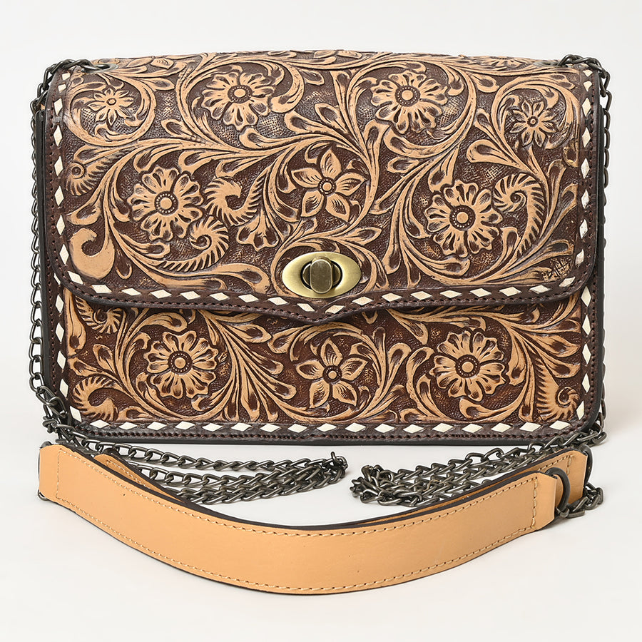 American Darling Small Crossbody Beautifully Hand Tooled Genuine Leather Women Bag Western Handbag Purse