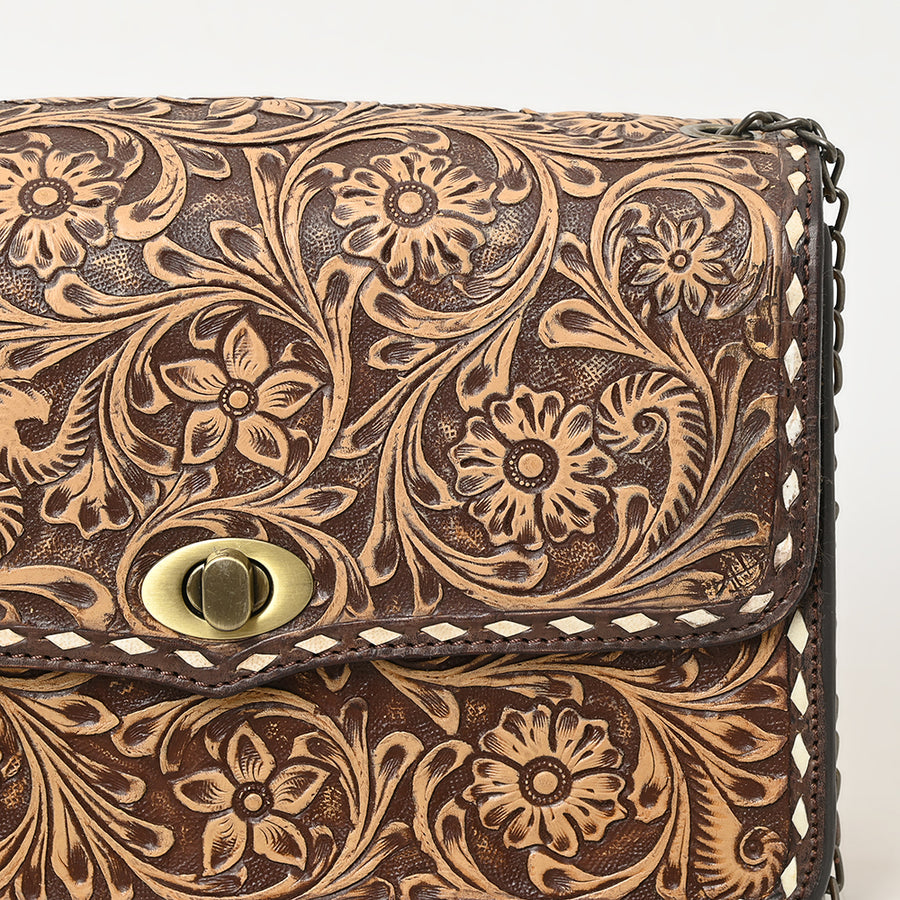 American Darling Small Crossbody Beautifully Hand Tooled Genuine Leather Women Bag Western Handbag Purse