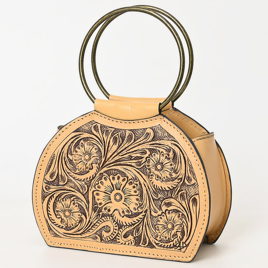 American Darling Clutch Beautifully Hand Tooled Genuine Leather Women Bag Western Handbag Purse - Uhorse