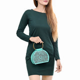 American Darling Clutch Beautifully Hand Tooled Genuine Leather Women Bag Western Handbag Purse|