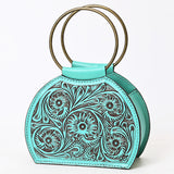 Clutch Hand Tooled Genuine Leather women bag western handbag purse