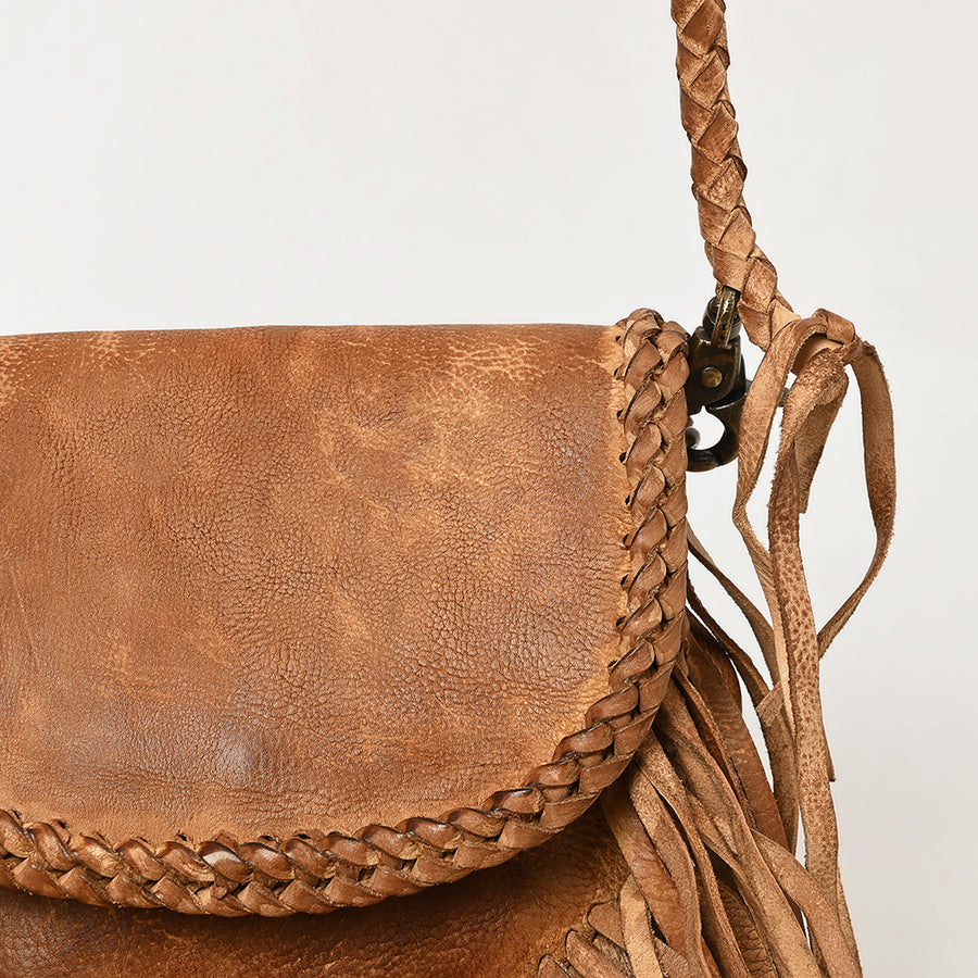 Never Mind Nmbgm168 Small Crossbody Vintage Handmade Genuine Cowhide Leather Women Bag Western Handbag Purse