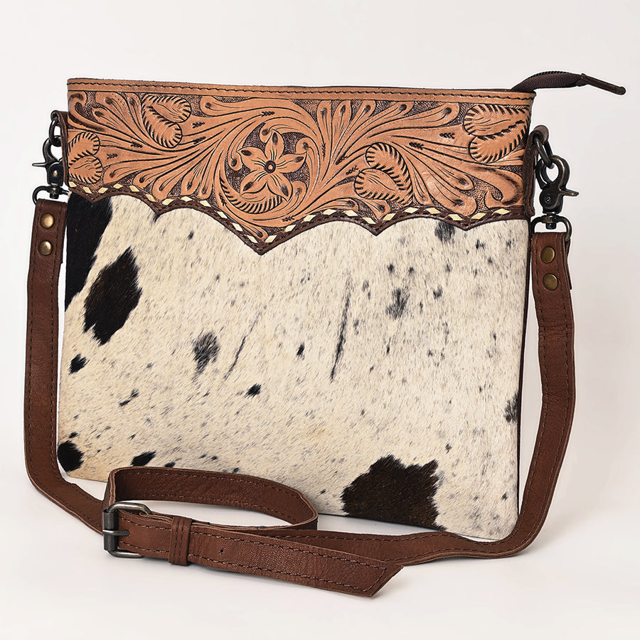 Ohlay Bags OHG133 Cross Body I Hand Tooled Hair-On Genuine Leather by Hilason – Cowboy and equestrian accessories