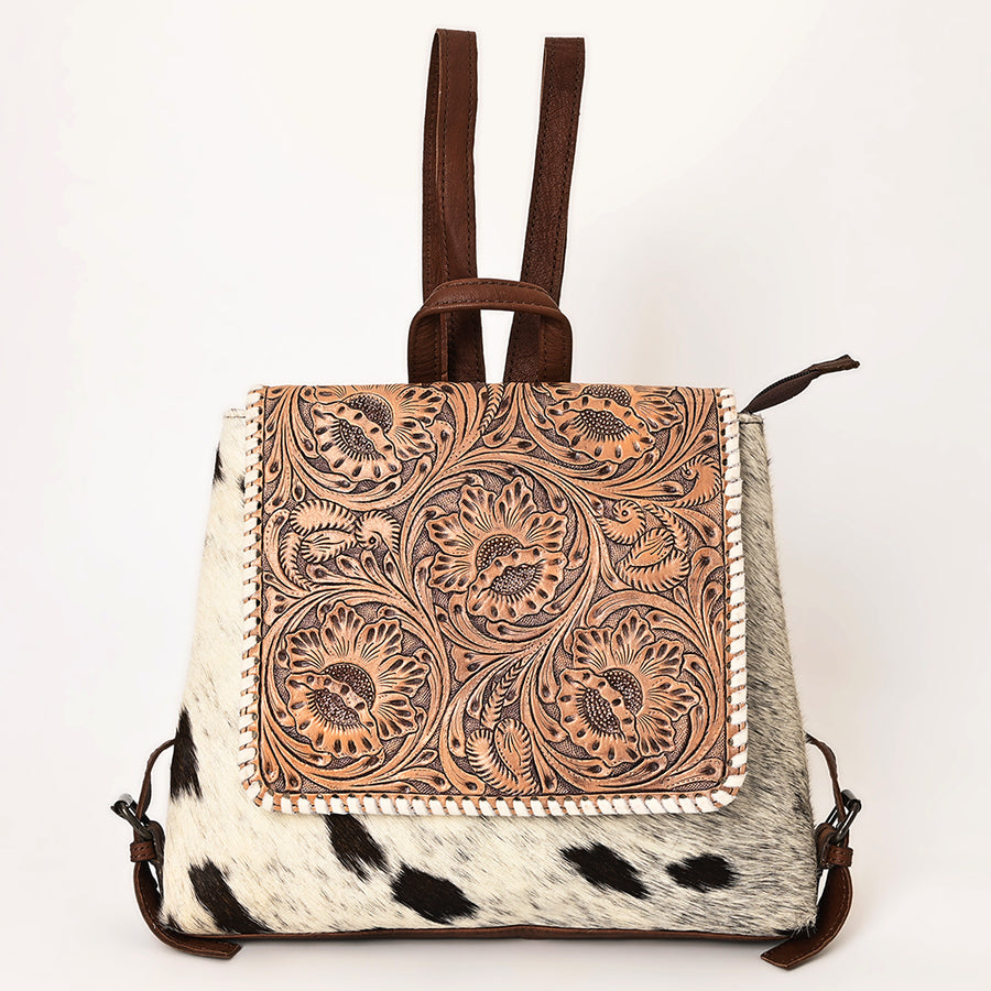 OHLAY Cross Body Hand Tooled Hair-On Genuine Leather Women Bag Western Handbag Purse | for